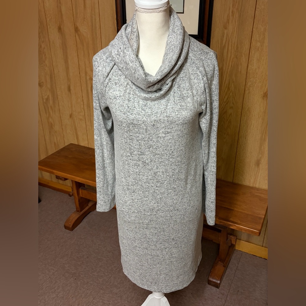 Apt 9 Gray Cowl Neck Soft and Cozy Sweater Dress Size M